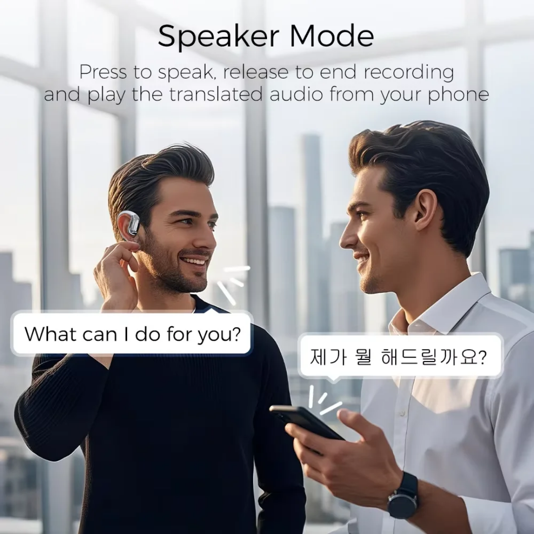 Écouteurs traducteur qui traduit 150 langues instantanée